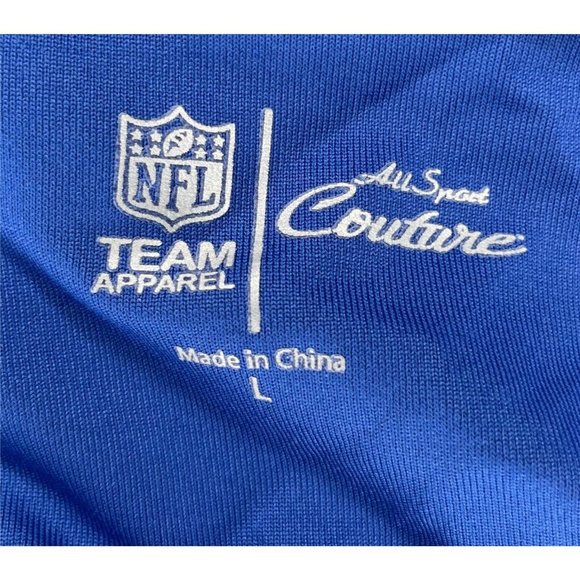 New York Giants All Sport Couture NFL Women’s Large Blue Halter Top Shirt - Picture 6 of 6